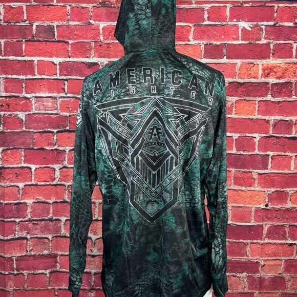 American Fighter Men's Graphic Long Sleeve Hooded T-Shirt - Size: 2XL- NWT - Picture 9 of 12